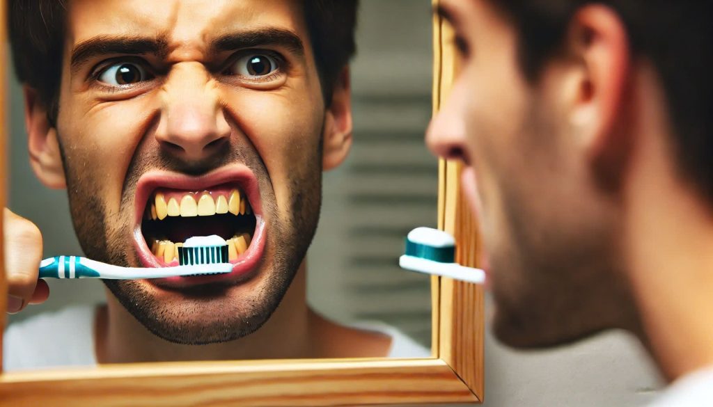Vệ sinh răng miệng không đúng cách kiến răng ố vàng
